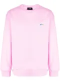 We11done logo-patch cotton sweatshirt - Pink