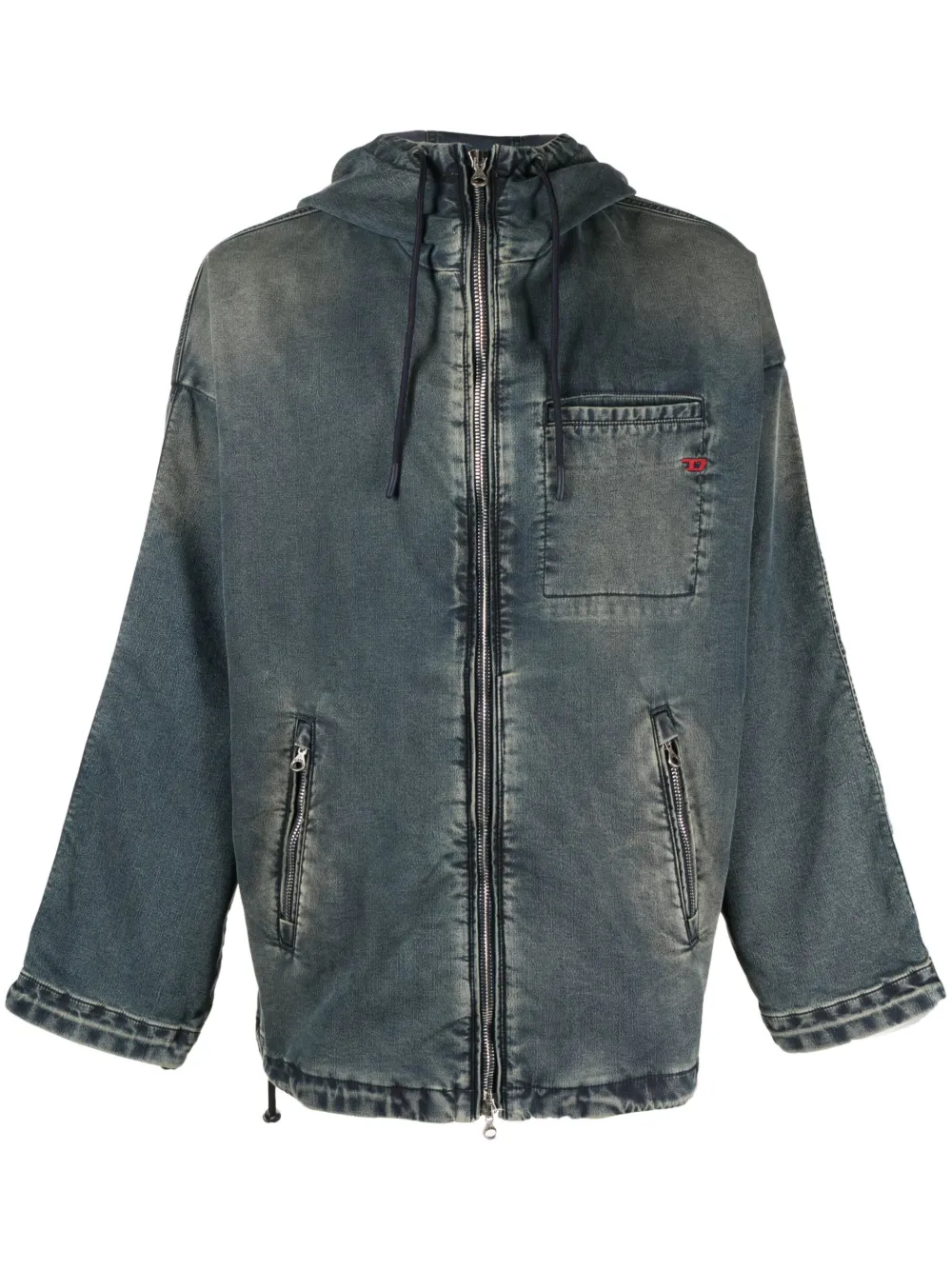 Diesel D-Hennes Hooded Denim Jacket - Farfetch