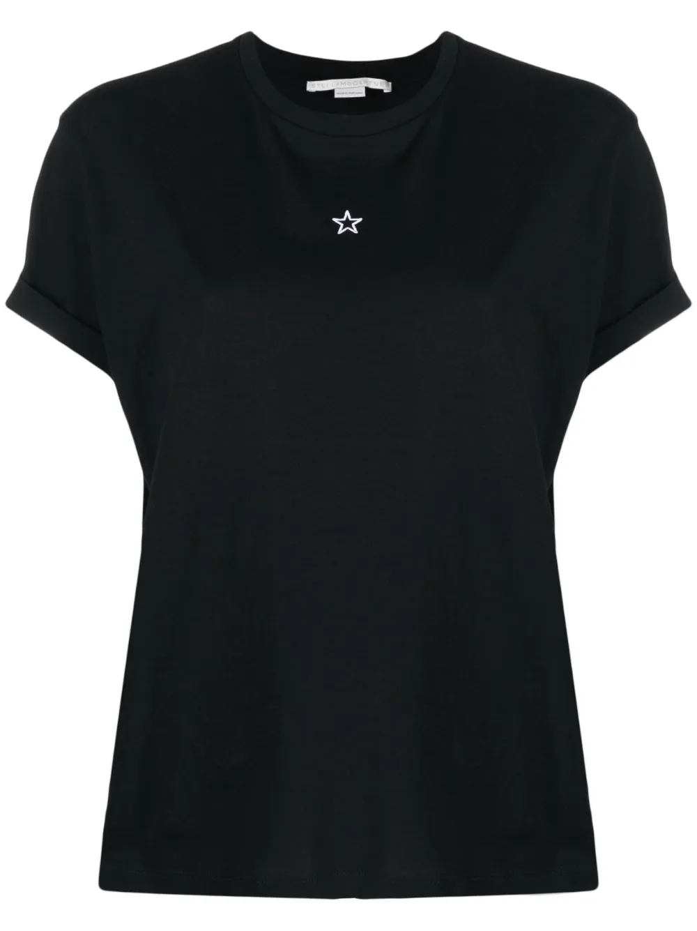 Stella Mccartney Embroidered Mini Star T-shirt In Black