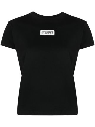 MM6 Maison Margiela ナンバーモチーフ Tシャツ | ブラック | FARFETCH JP