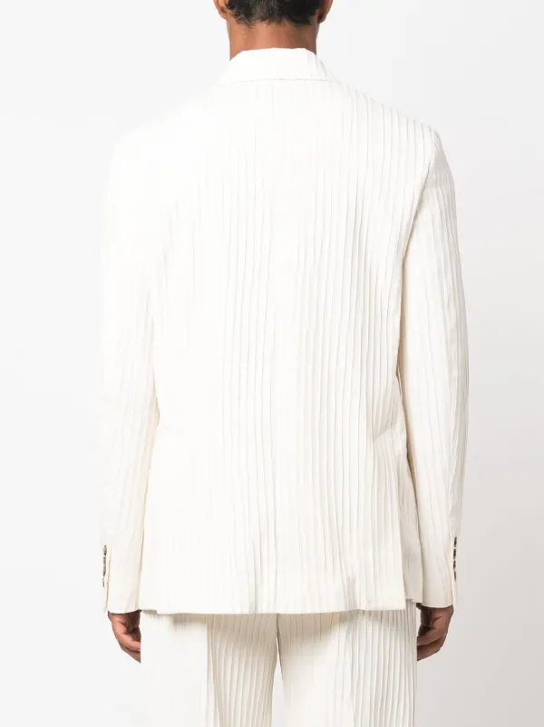 AMIRI ストライプ ダブルジャケット | ホワイト | FARFETCH JP