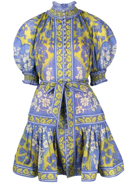 ZIMMERMANN vestido corto Raie Lantern