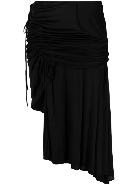 Nº21 low-rise pleated asymmetric skirt