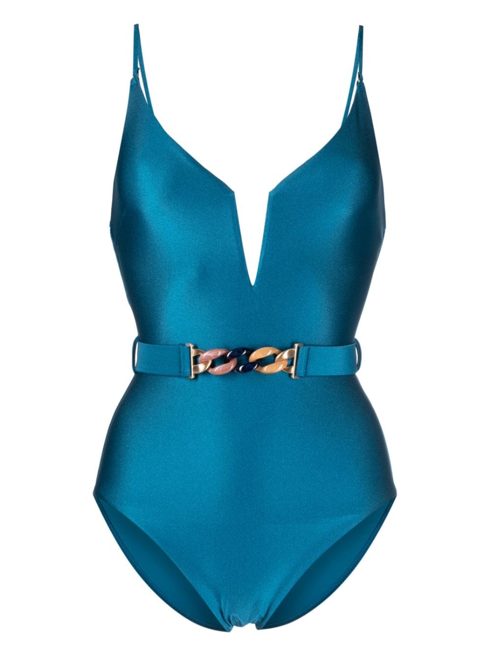 ZIMMERMANN PLUNGE CHAIN-LINK SWIMSUIT