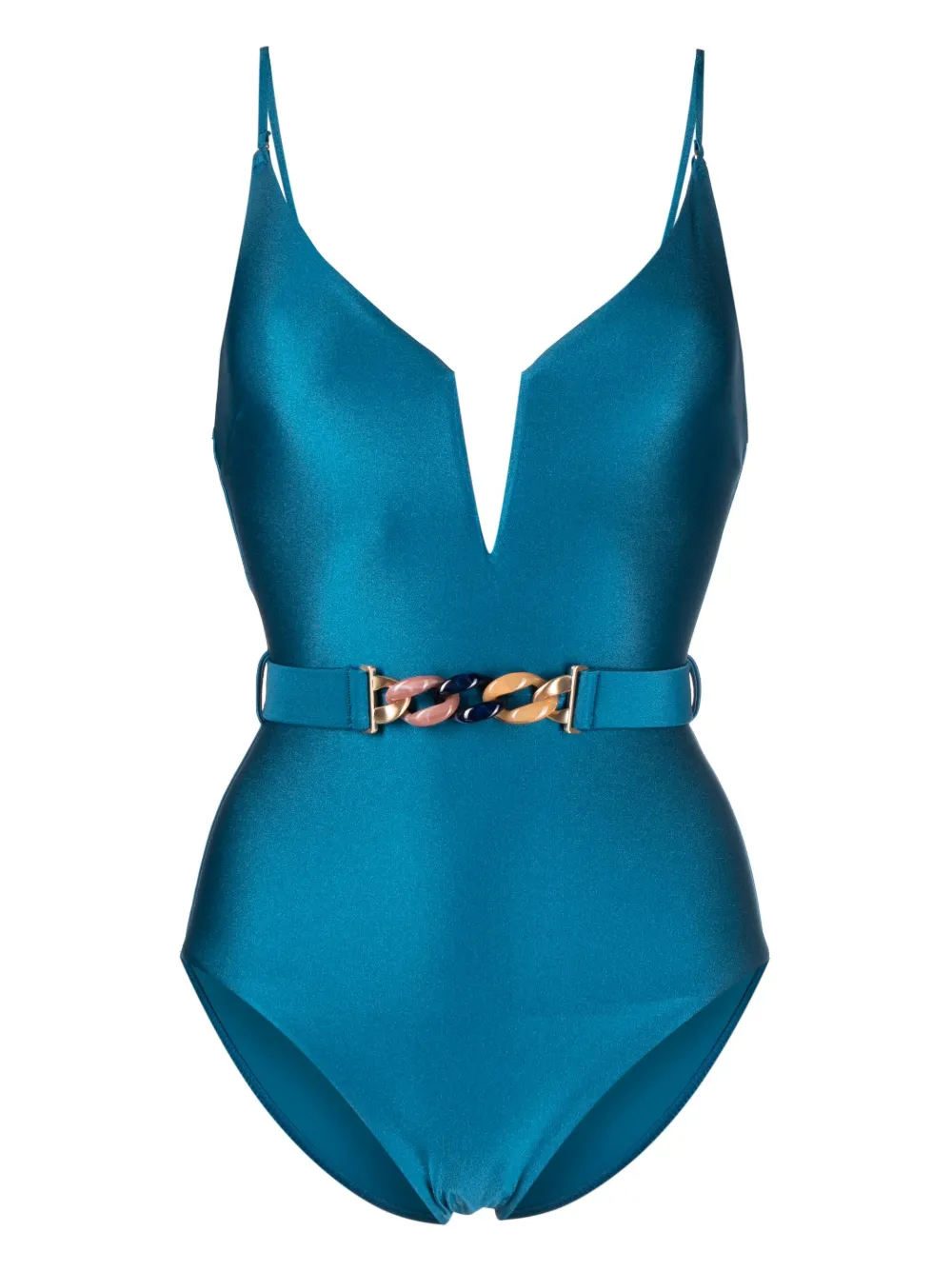 ZIMMERMANN Plunge Chain link Swimsuit Farfetch