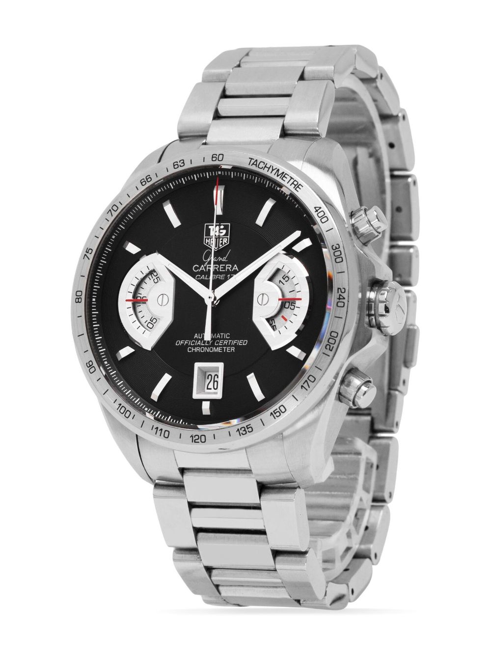 Pre-owned Tag Heuer 2008  Grand Carrera 43mm In Black