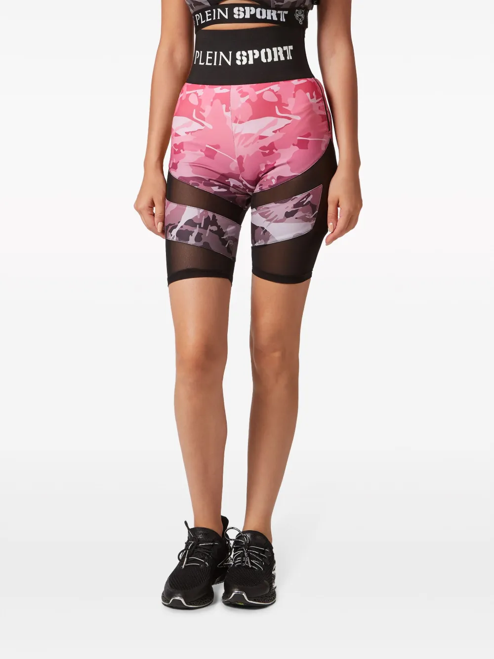 Plein Sport Fietsshorts met camouflageprint Roze