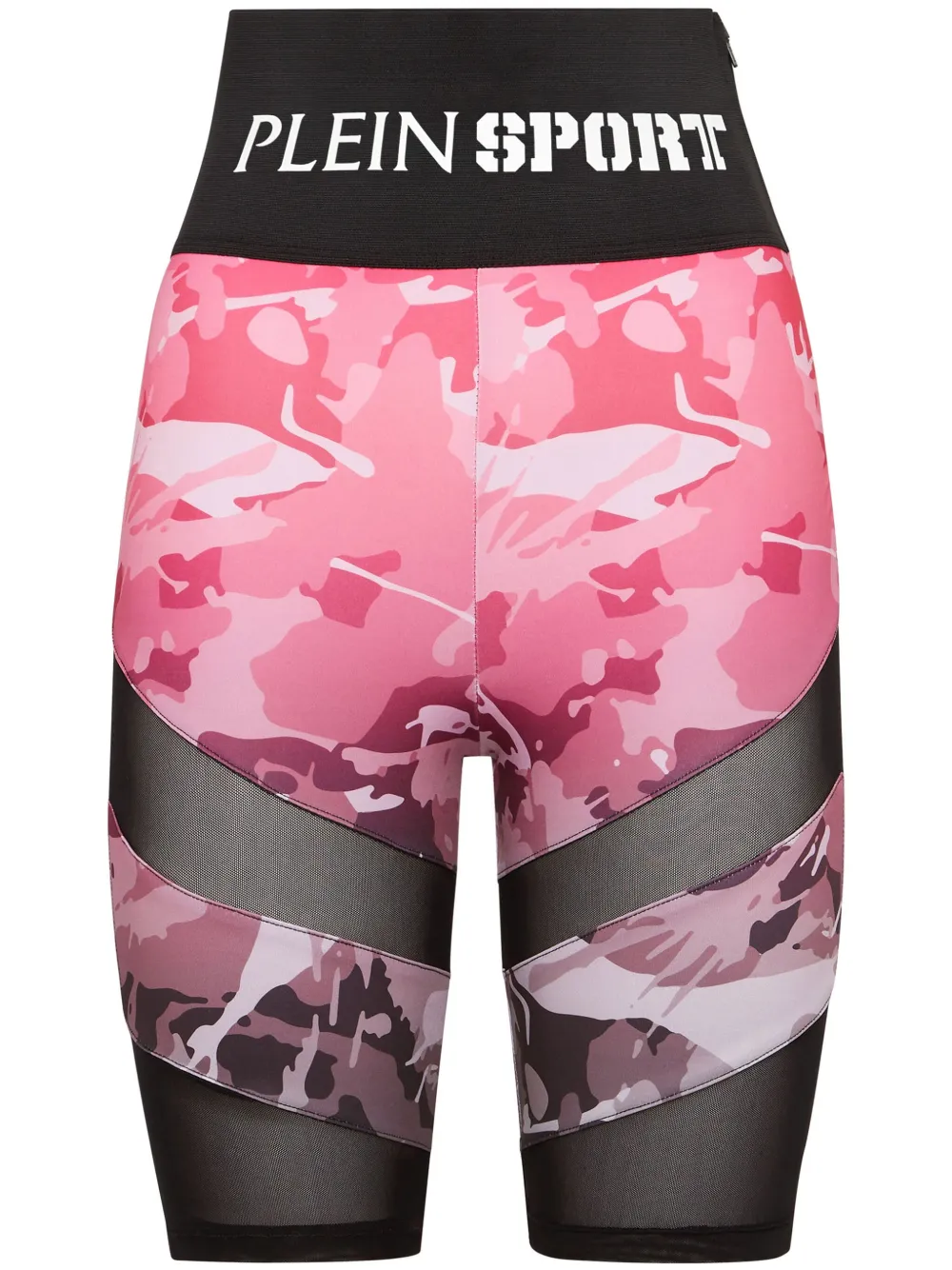 Plein Sport Jogging Cyclist Leggings Camouflage In Pink