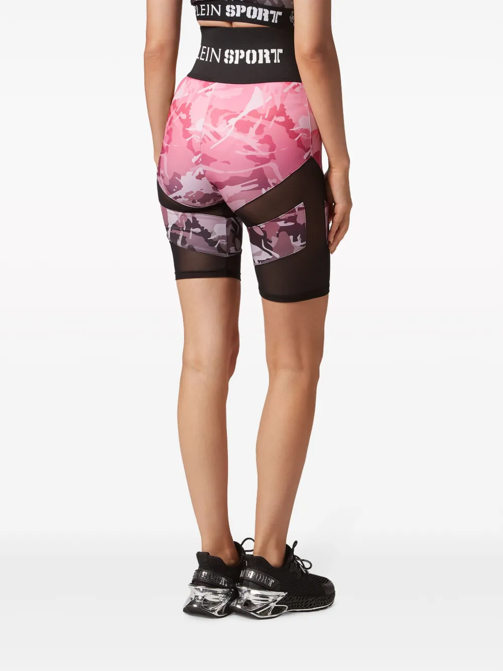 Plein Sport Fietsshorts met camouflageprint Roze
