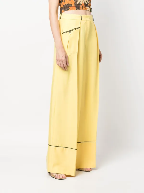 Pantalon palazzo jaune 2025