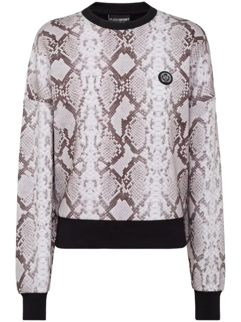 Plein Sport python-print long-sleeved sweatshirt