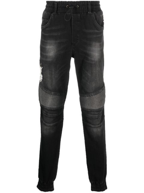 Philipp Plein drawstring-waist tapered jeans Men