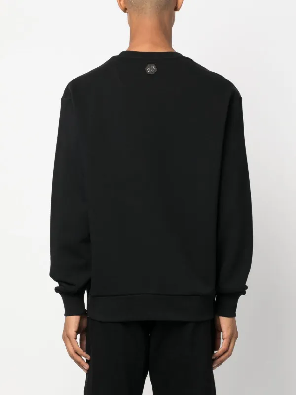 Philipp Plein Chrome skull-print Sweatshirt | Black | FARFETCH