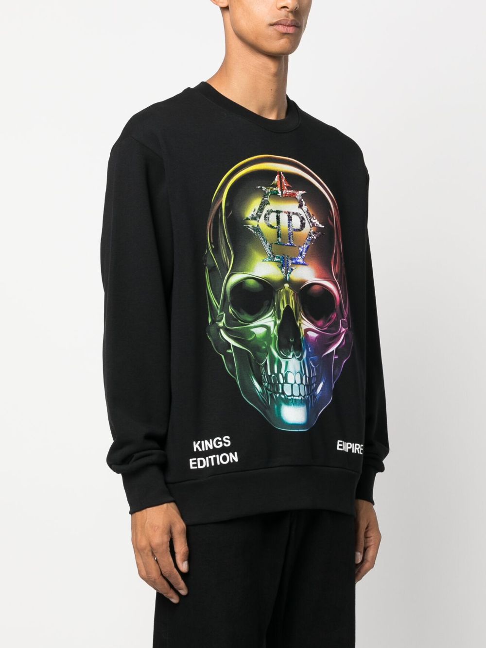 Philipp Plein Chrome skull-print sweatshirt Men