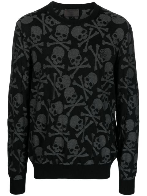 Philipp Plein Skull & Bones wool-silk blend jumper Men