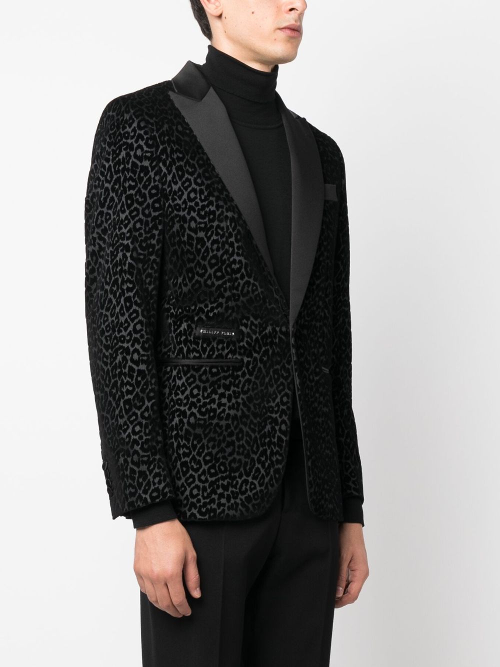 Philipp Plein Lord Fit flocked velvet blazer Men