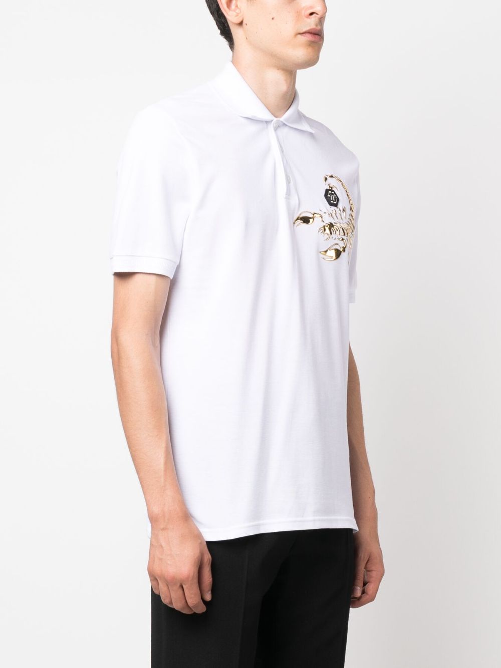 Cheap Philipp Plein Scorpion cotton polo shirt Men