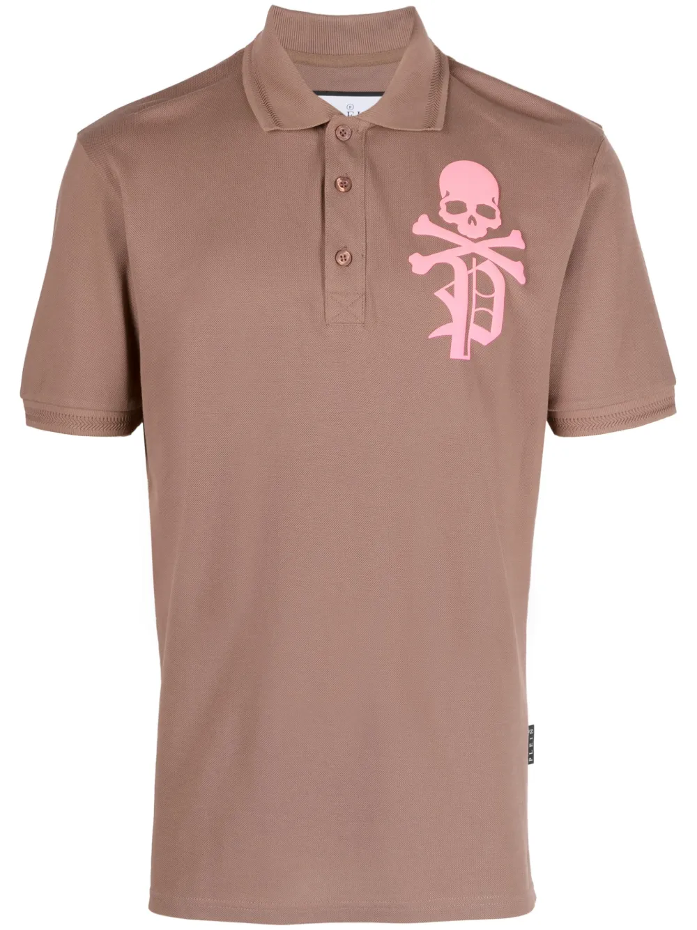 Image 1 of Philipp Plein Skull & Bones piqué polo shirt