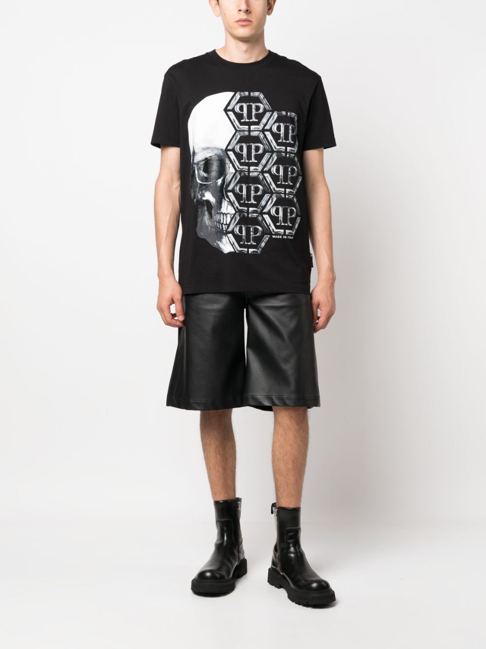 Philipp Plein T-shirt met logoprint - Zwart