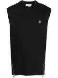 Philipp Plein Hexagon zip-detail quilted tank top - Black