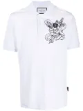 Philipp Plein Snake cotton polo shirt - White