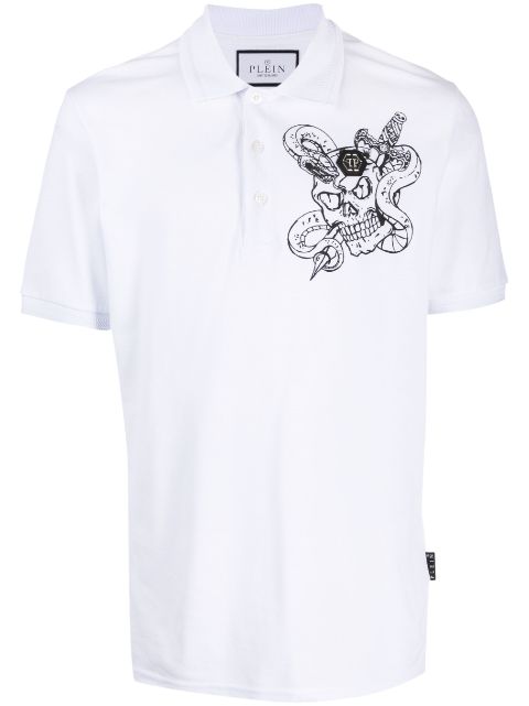 Philipp Plein Snake cotton polo shirt Men