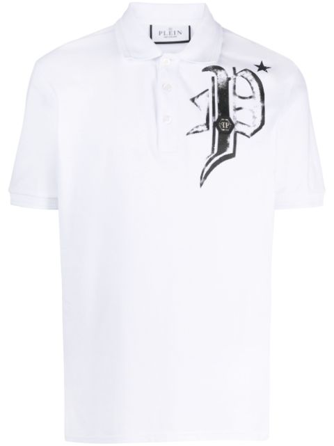 Philipp Plein logo-print cotton polo shirt Men