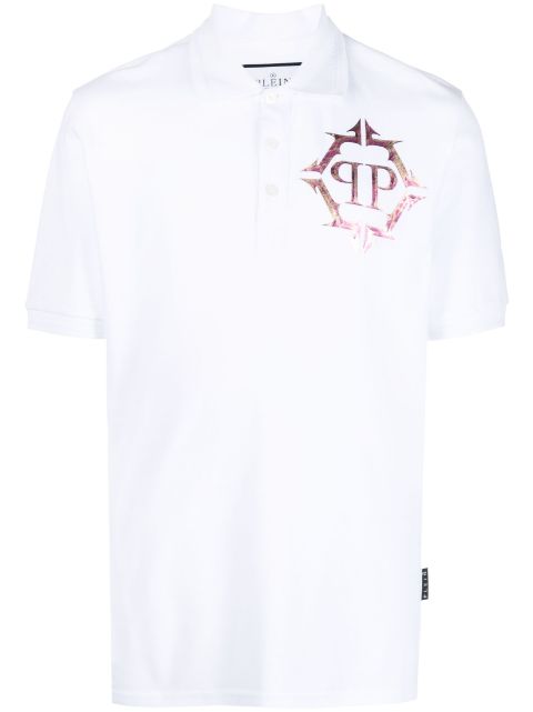 Philipp Plein logo-print cotton polo shirt Men