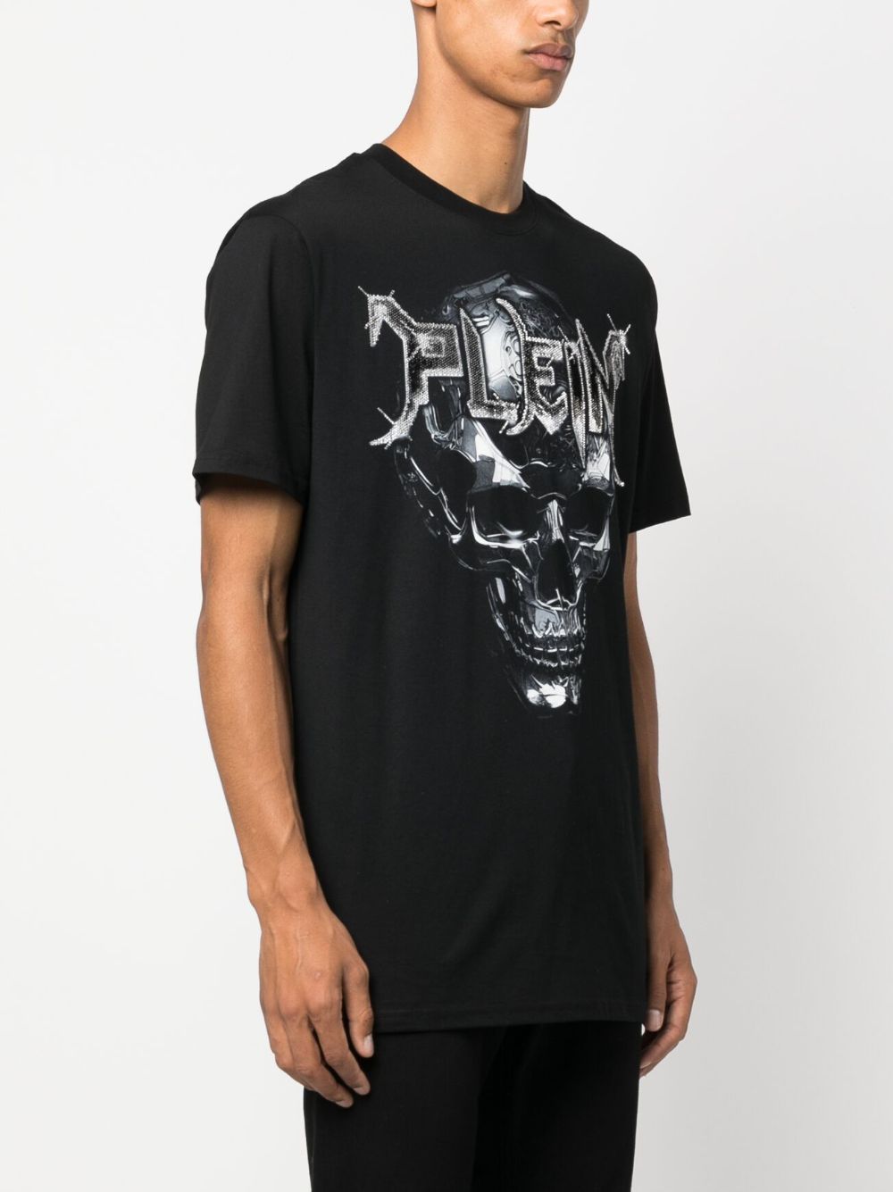 Philipp Plein logo-patch round-neck T-shirt Men