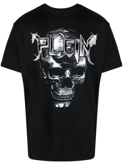 Philipp Plein logo-patch round-neck T-shirt Men