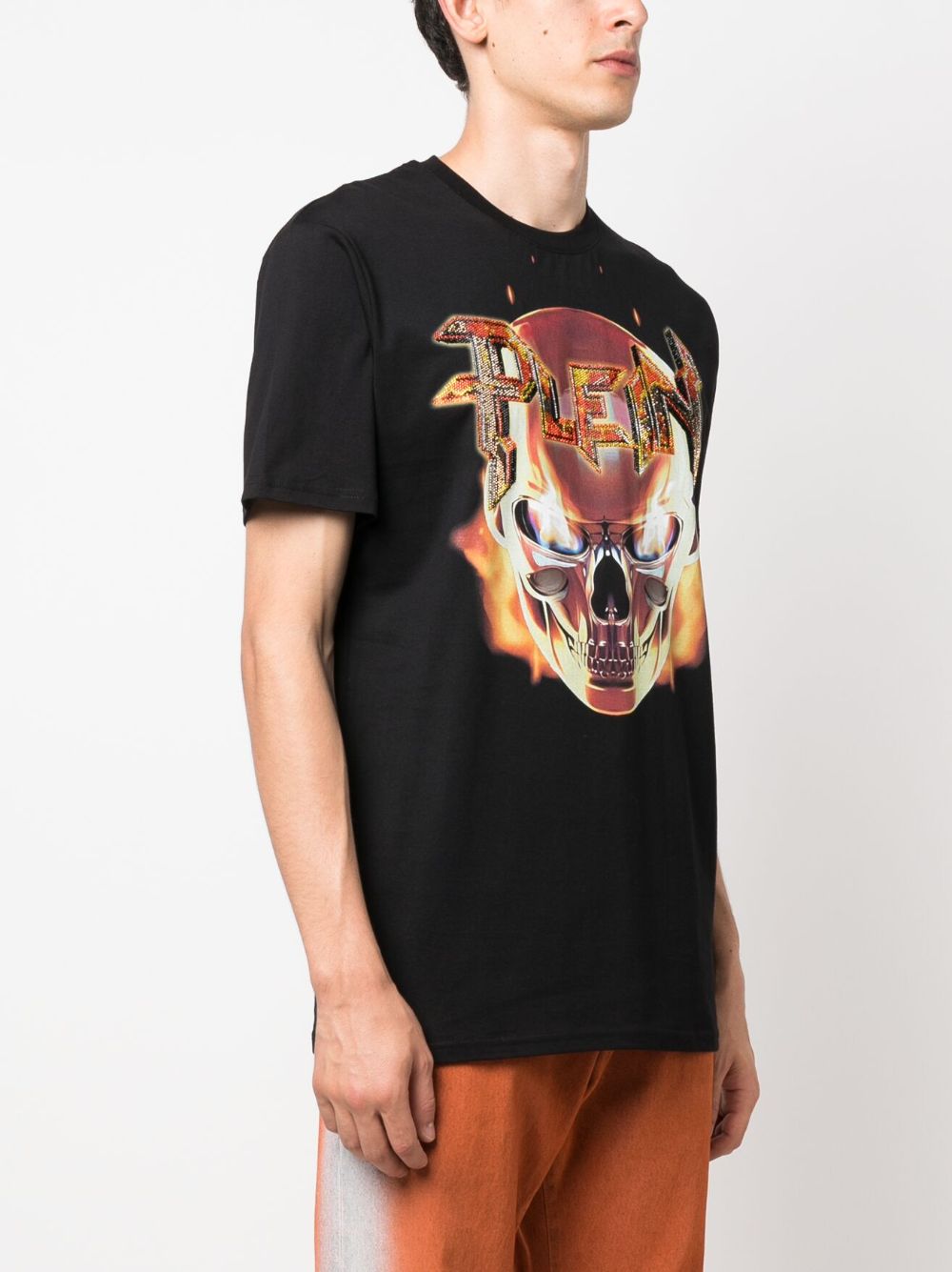 Philipp Plein Chrome gem-embellished T-shirt Men