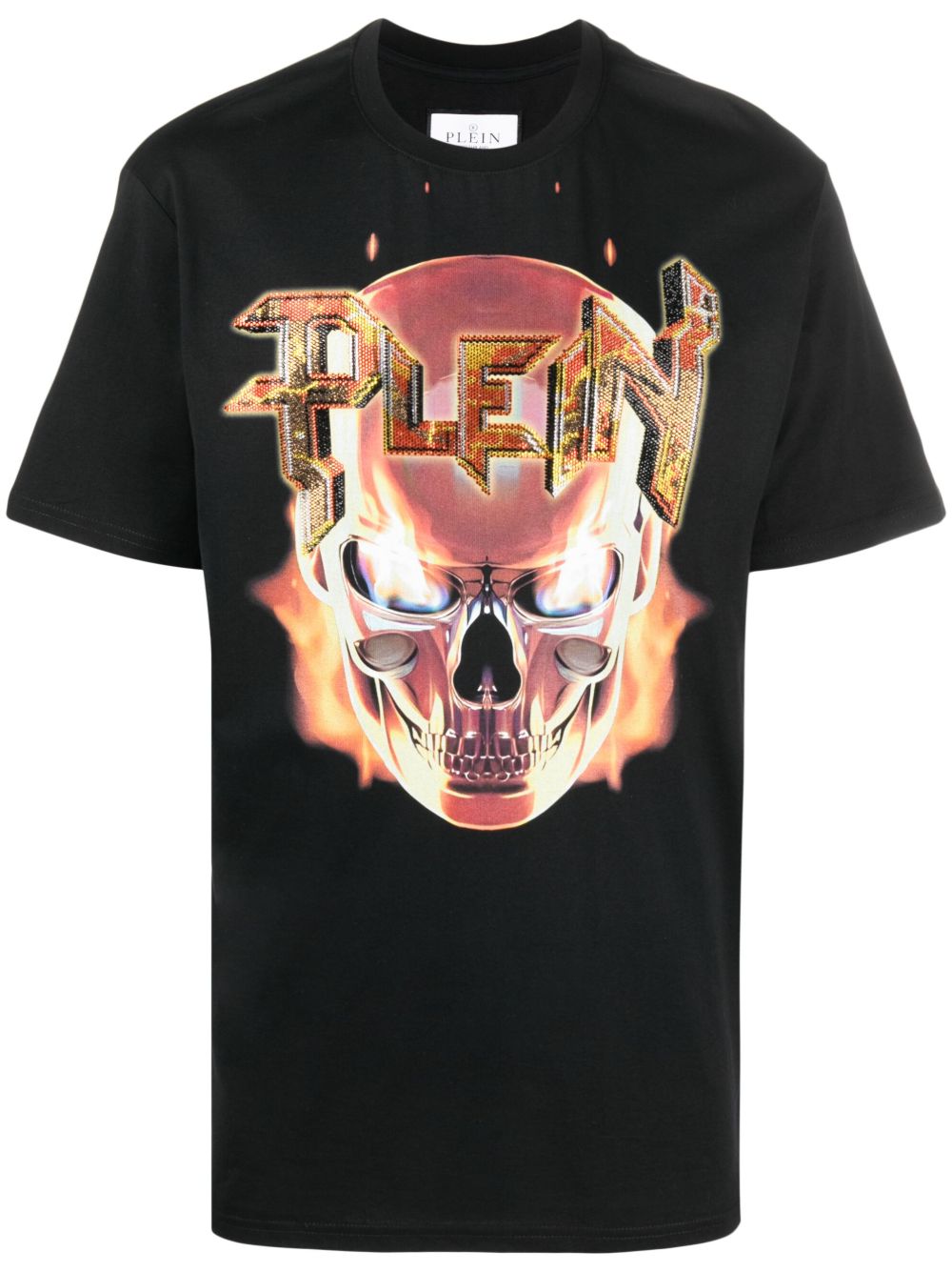 Philipp Plein Chrome gem-embellished T-shirt Men