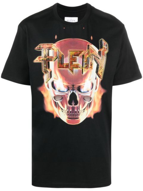 Philipp Plein Chrome gem-embellished T-shirt Men