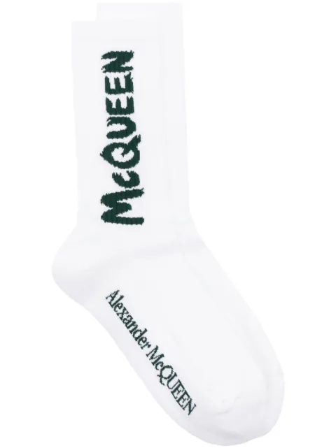 Alexander McQueen - intarsia knit-logo socks