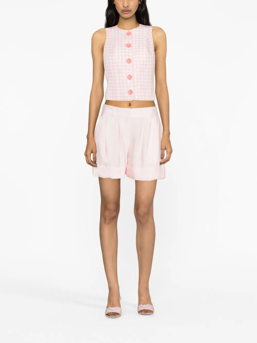 PT Torino Shorts met opgeslagen zoom - Roze