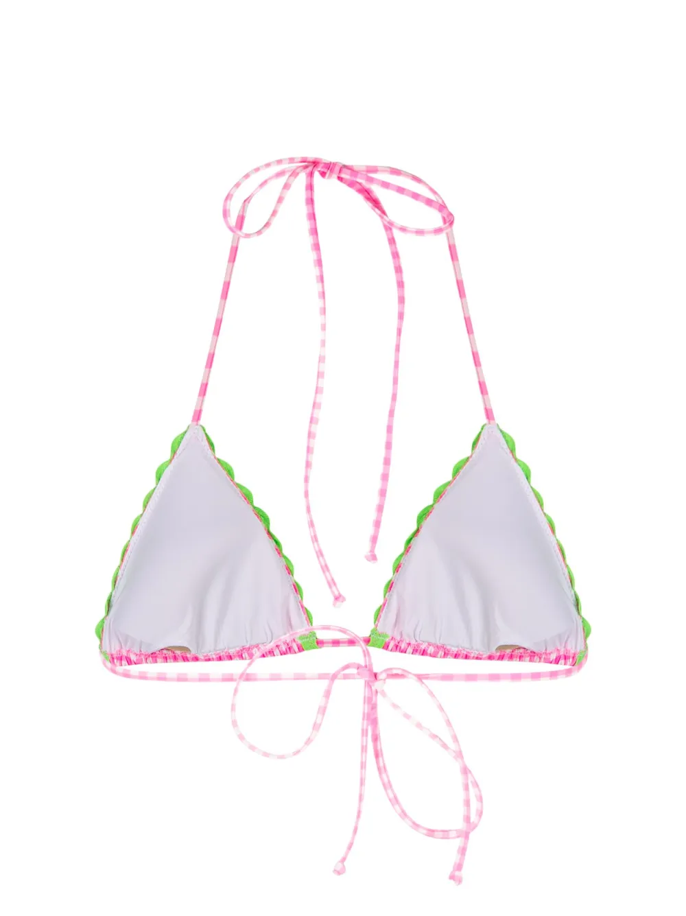 MC2 Saint Barth check-pattern bikini top - Wit