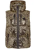 Plein Sport leopard-print puffer gilet - Gold