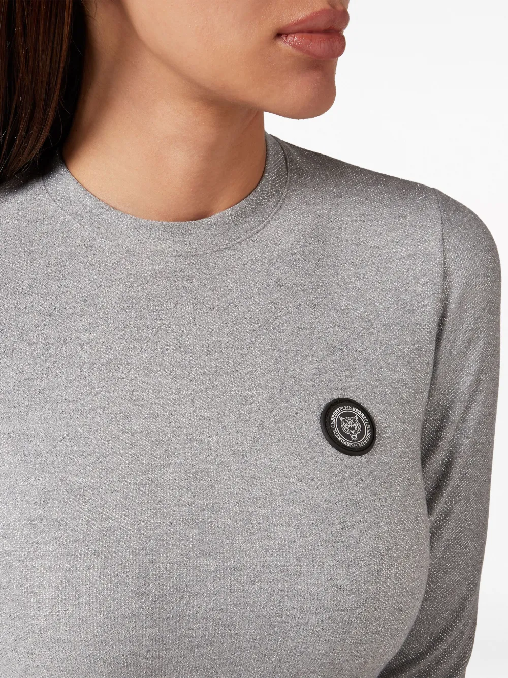 Glitter-Embellished Logo-Patch T-Shirt