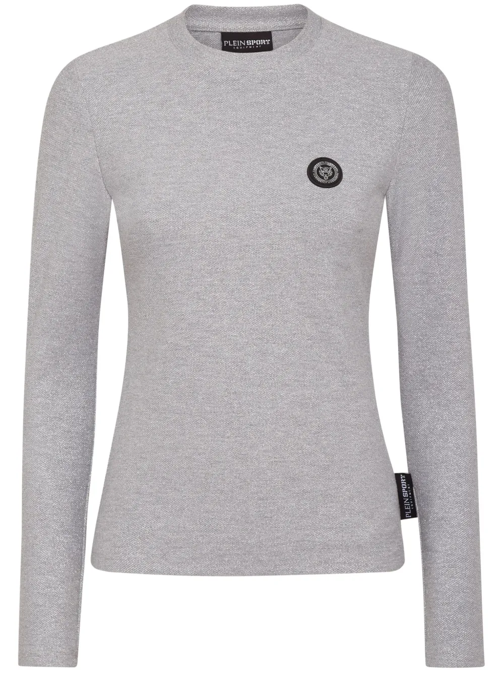 Plein Sport glitter-embellished logo-patch T-shirt - Grigio