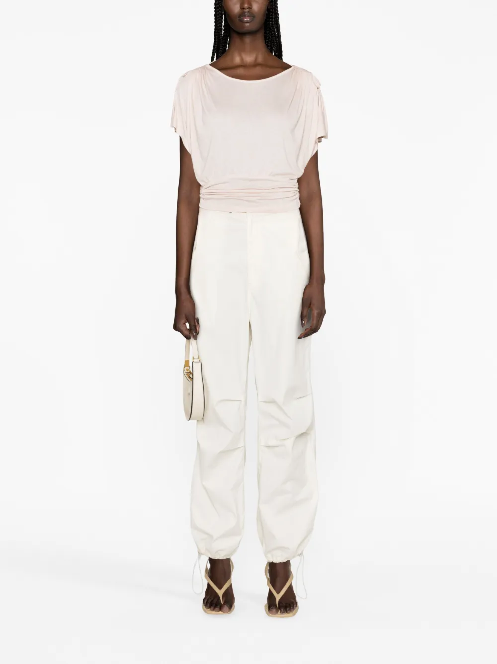 ISABEL MARANT Tores drawstring T-shirt - Roze