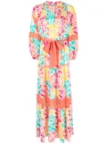 DVF Diane von Furstenberg graphic-print tied-waist dress - Orange