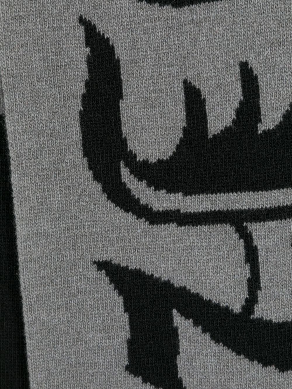 Shop Philipp Plein Gothic Wool Scarf In Grey