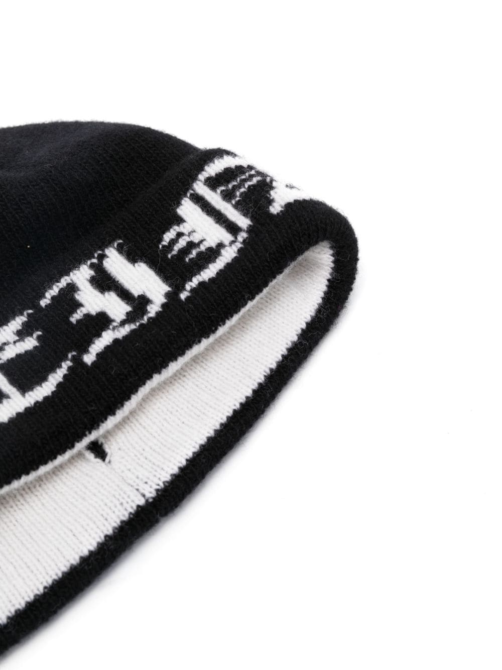 Shop Philipp Plein Gothic Plein Wool Beanie Hat In Black
