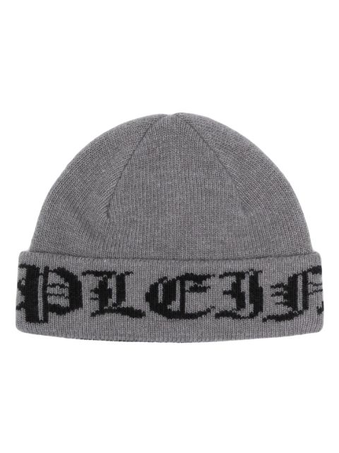 Philipp Plein gothic plein wool beanie hat Men