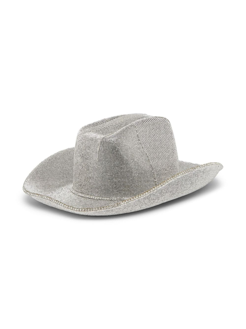 Shop Philipp Plein Texas Crystal-embellished Hat In Silver