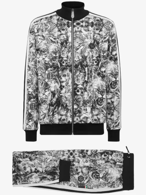 Philipp Plein بنطال رياضي بطبعة تاتو