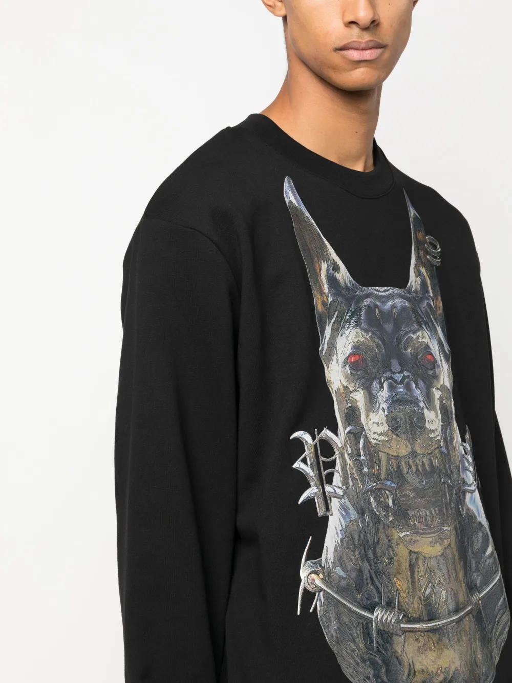 Philipp Plein dogprint Cotton Sweatshirt Farfetch