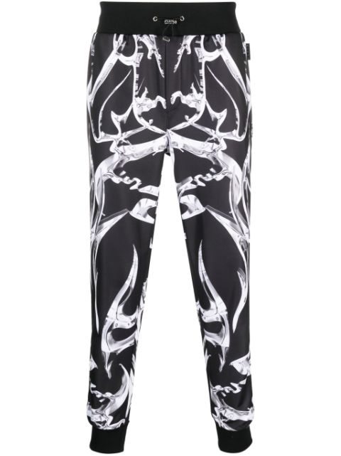 Philipp Plein Chrome abstract-pattern track pants Men