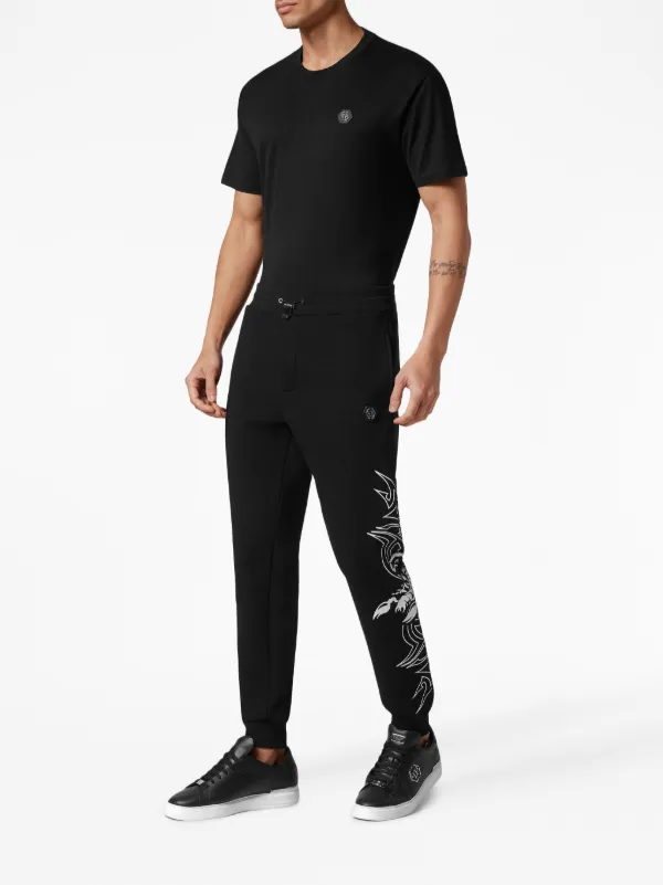 Philipp Plein Scorpion Cotton Track Pants Farfetch