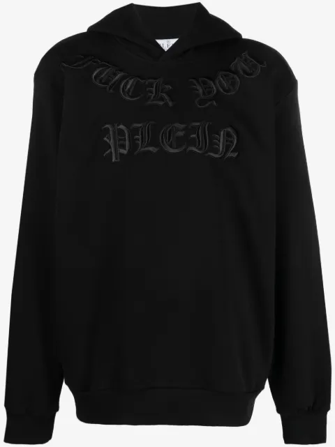 Philipp Plein Gothic Plein logo-embroidered hoodie
